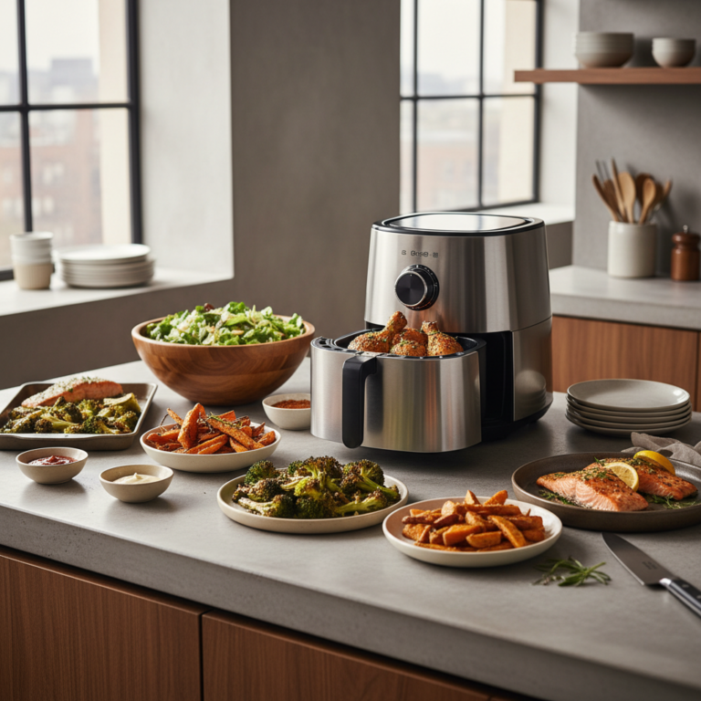 Ilustração editorial: 10 Best Air Fryer Dinner Recipes for Low-Carb Success
