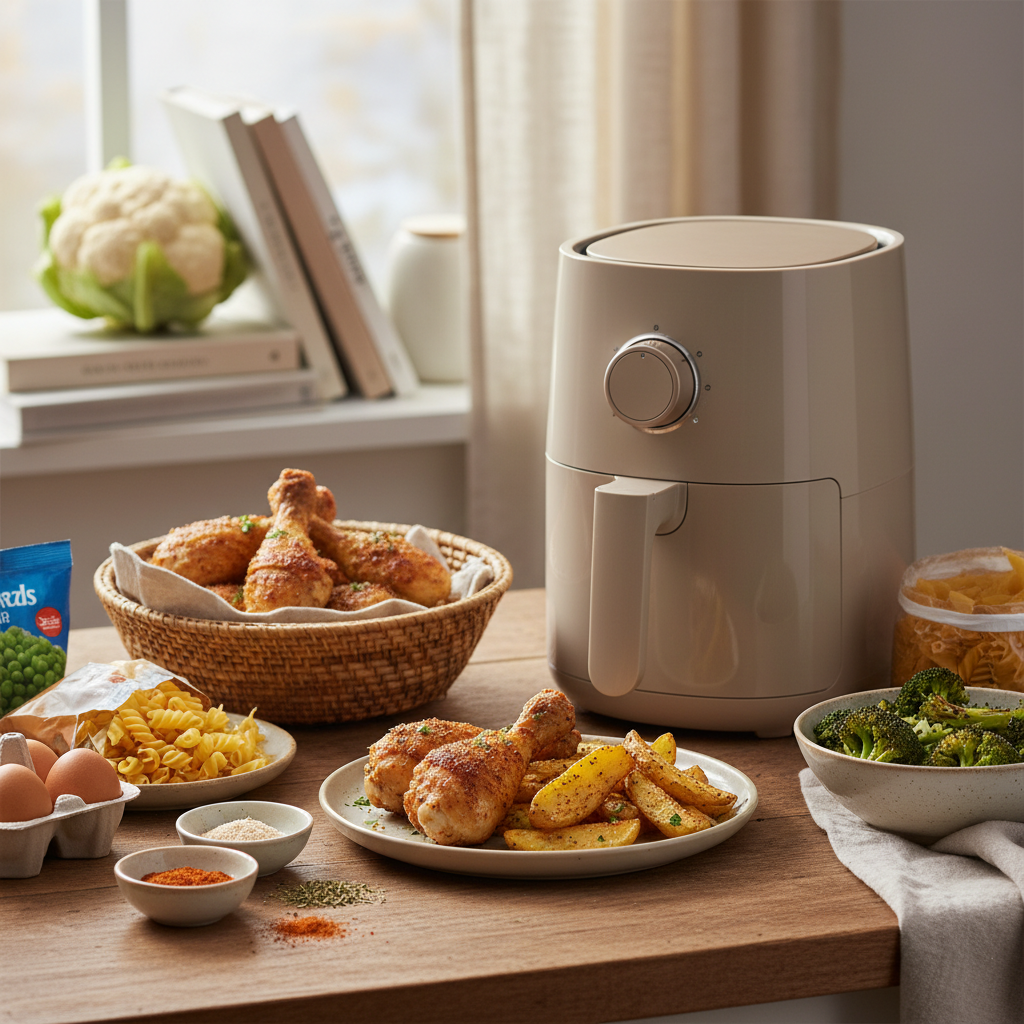 Ilustração editorial: 5 Cheap Air Fryer Recipes Under $3 Per Serving