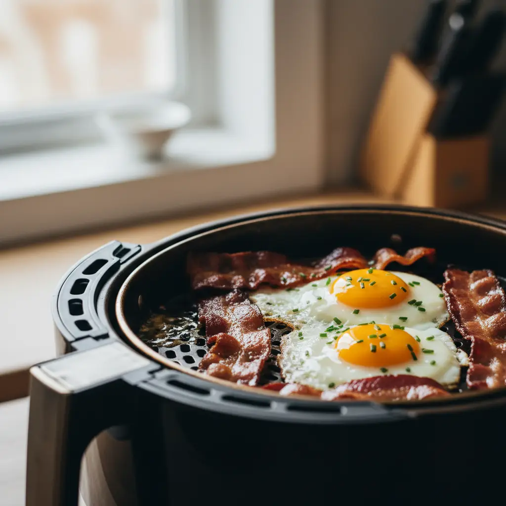 Air Fryer Bacon and Eggs: The 12-Minute Low-Carb Breakfast — detail