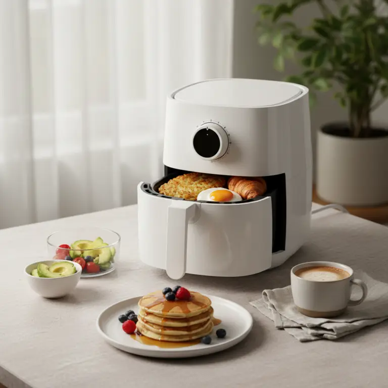 Ilustração editorial: Air Fryer Breakfast: 5 Low-Carb Recipes Ready in 12 Minutes