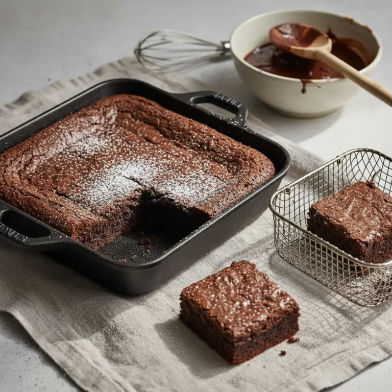 Ilustração editorial: Air Fryer Brownies: 12-Minute Fudgy Low-Carb Recipe