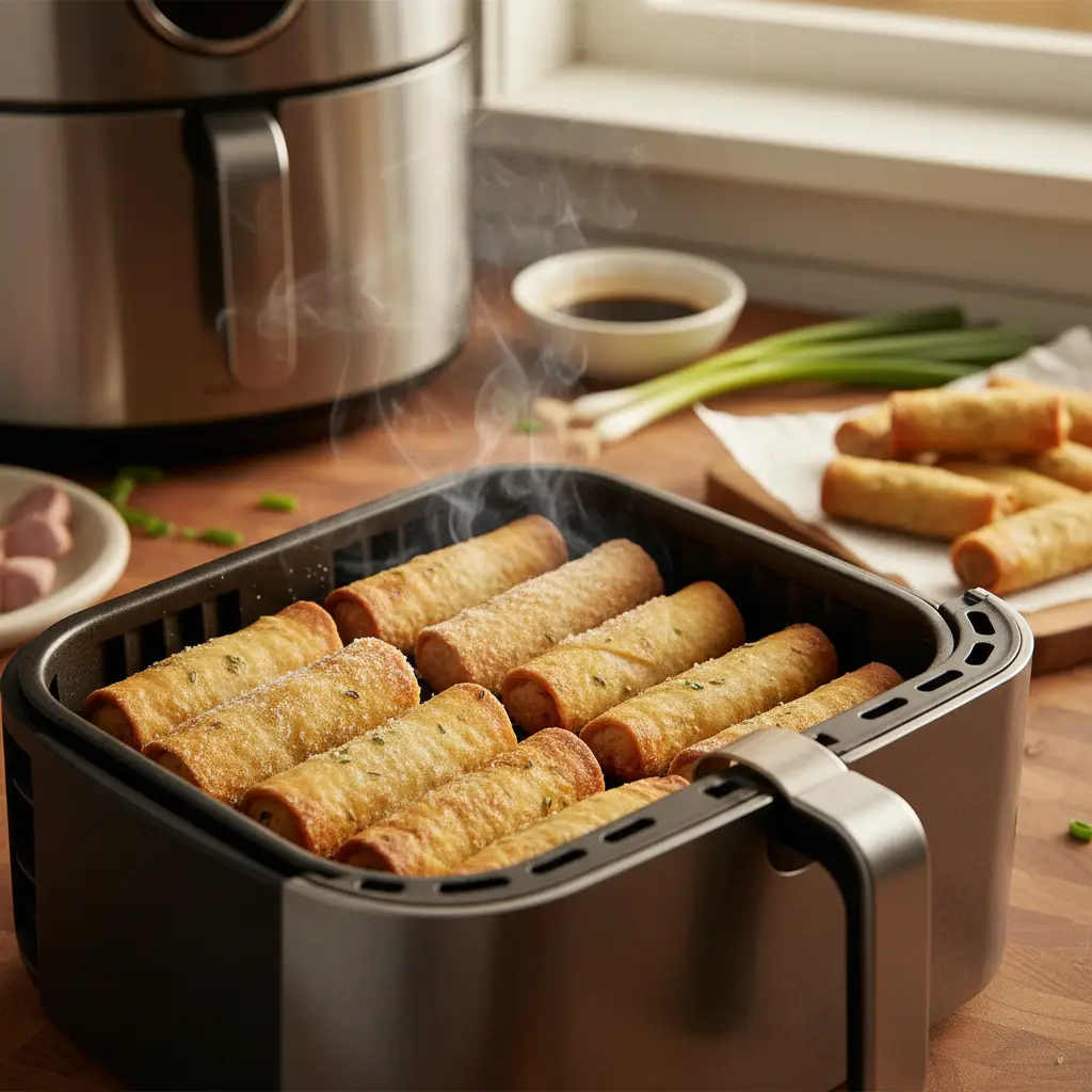Air Fryer Frozen Egg Rolls: 12-Minute Golden Crisp Method — detail