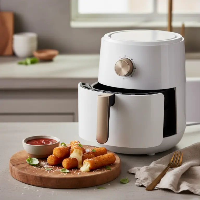 Ilustração editorial: Air Fryer Frozen Mozzarella Sticks: 3 Secrets to Perfect Melt