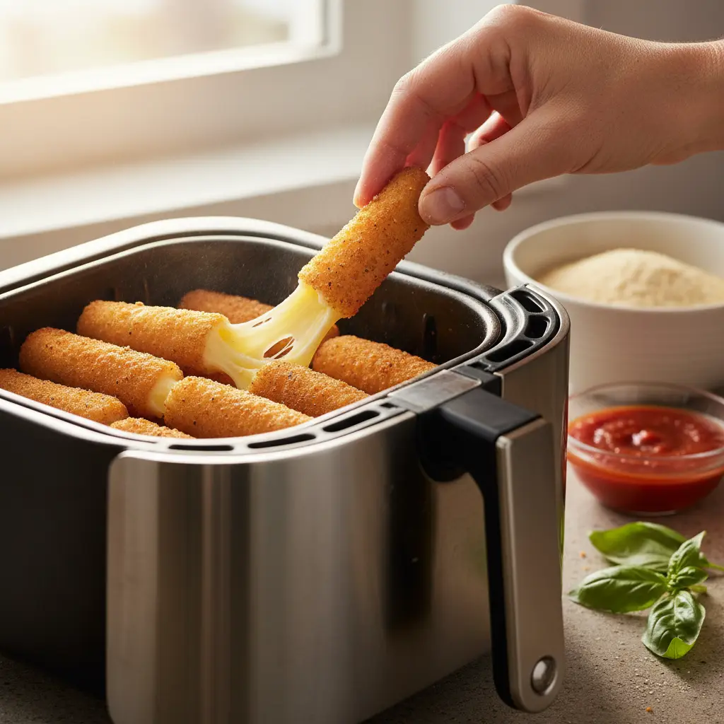 Air Fryer Frozen Mozzarella Sticks: 3 Secrets to Perfect Melt — detail