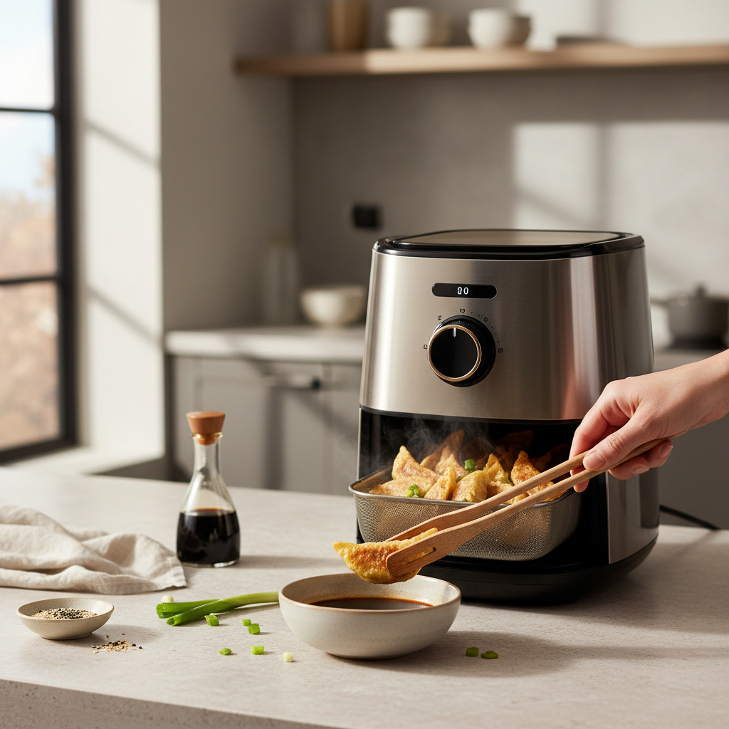 Ilustração editorial: Air Fryer Frozen Pot Stickers: Get Perfect Crisp in 12 Minutes