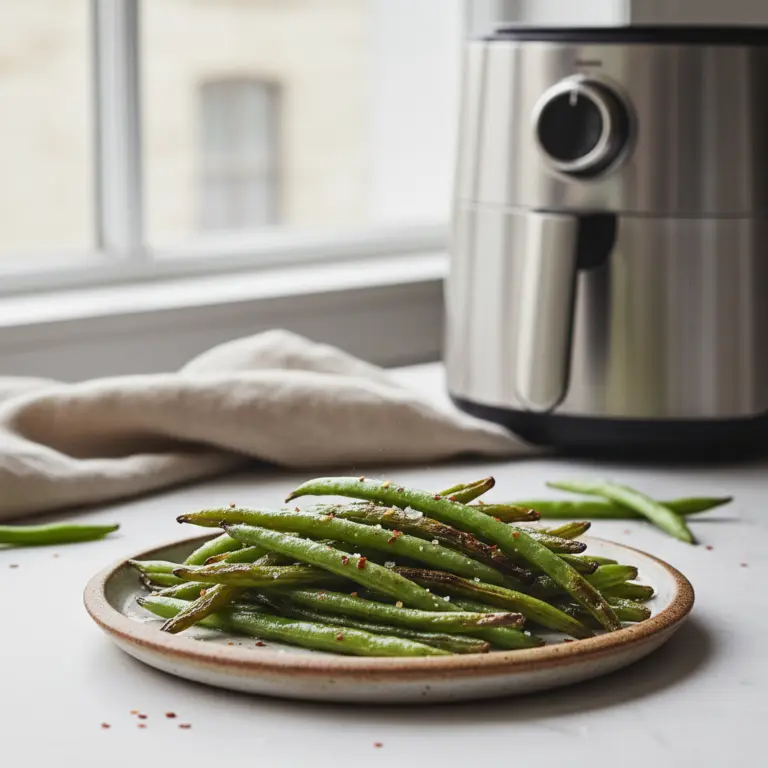 Ilustração editorial: Air Fryer Green Beans: 12-Minute Crispy Method