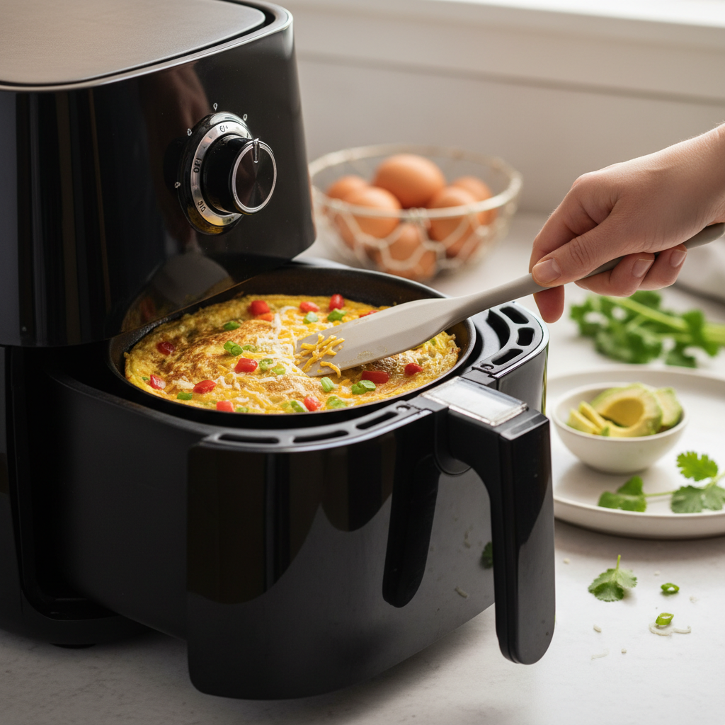 Air Fryer Omelette: 12-Minute Low-Carb Breakfast Success — detail
