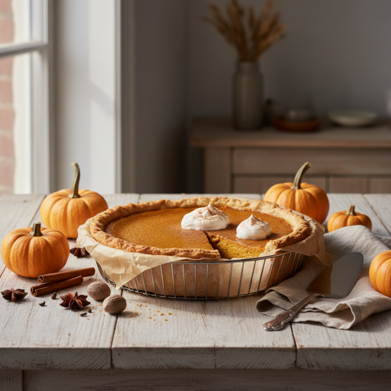 Ilustração editorial: Air Fryer Pumpkin Pie: 30-Minute Low-Carb Holiday Success