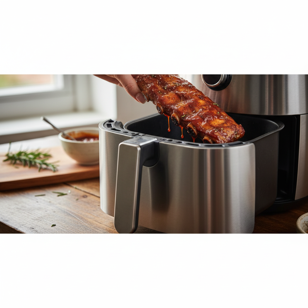 Air Fryer Ribs: The 25-Minute Low-Carb Shortcut — detail