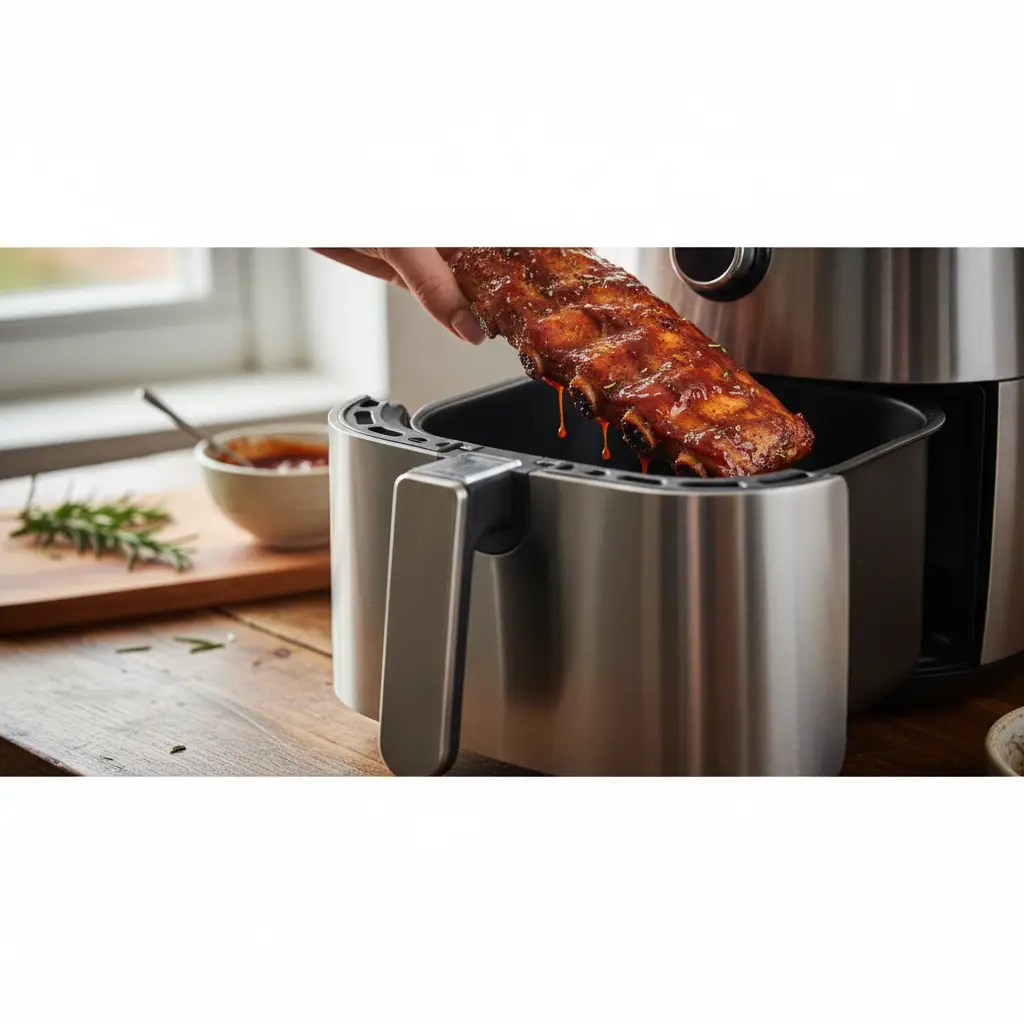 Air Fryer Ribs: The 25-Minute Low-Carb Shortcut — detail