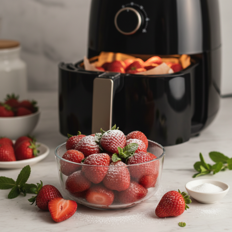 Ilustração editorial: Air Fryer Strawberries: 3 Easy Ways to Dehydrate and Crisp