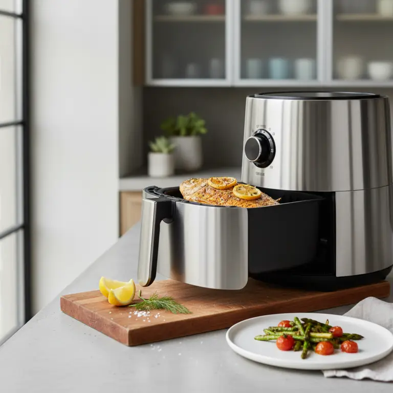 Ilustração editorial: Air Fryer Tilapia: A 12-Minute Low-Carb Dinner Success