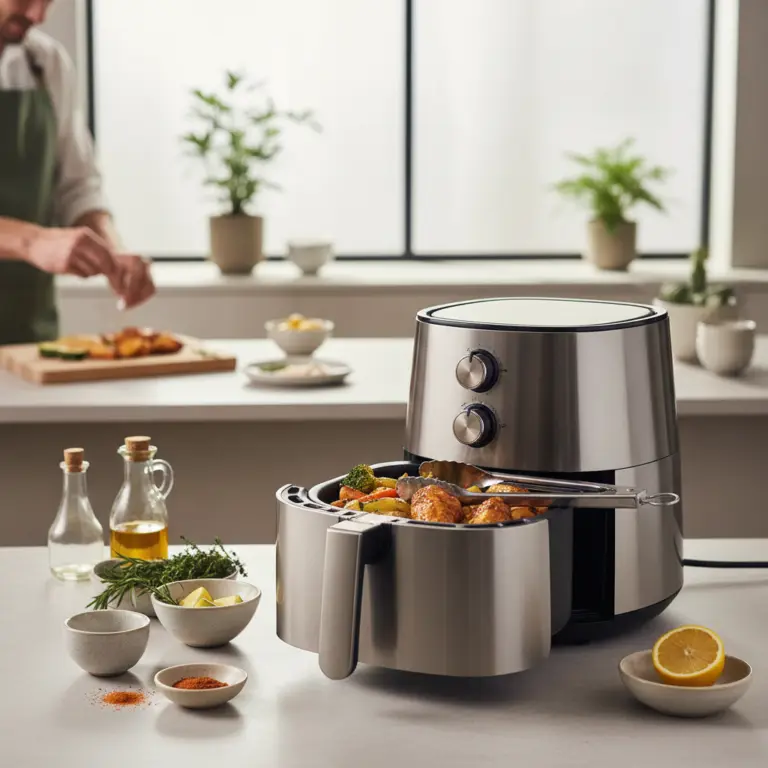 Ilustração editorial: Air Fryer Tips and Tricks: 5 Ways to Save 15 Minutes Daily