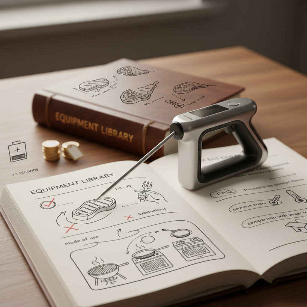 Digital Instant-Read Meat Thermometer: 3 Secrets to Perfect Meat — detail
