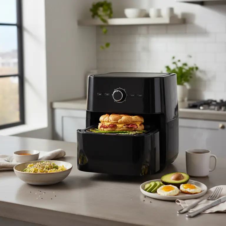 Ilustração editorial: Keto Air Fryer Breakfast: 5 Simple High-Protein Recipes