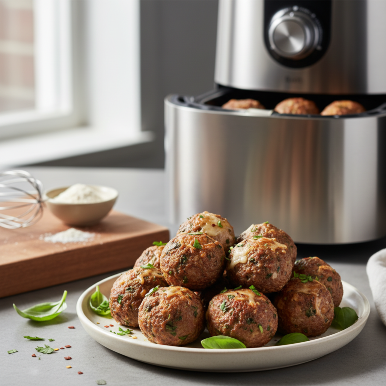 Ilustração editorial: Keto Air Fryer Meatballs: 12-Minute Restaurant Quality Results