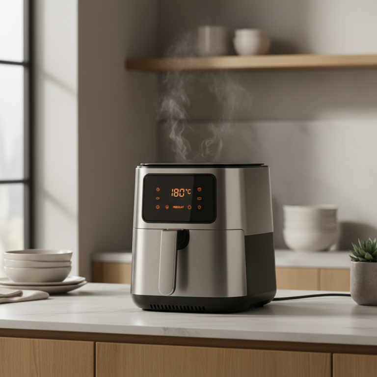 Ilustração editorial: Master Air Fryer Preheat: 3 Minutes for Perfect Crisp Results