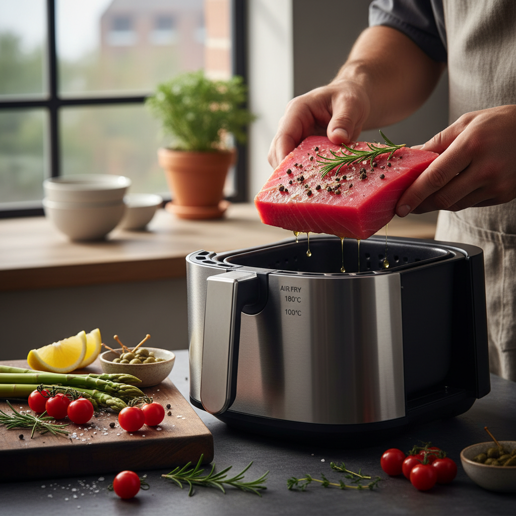 Perfect Air Fryer Tuna Steak: 12-Minute Seared Success — detail
