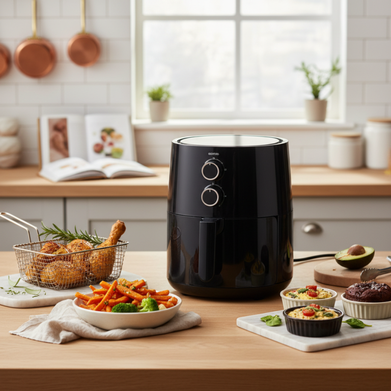 Ilustração editorial: What Can You Cook In Air Fryer? 5 Ways to Cut Carbs