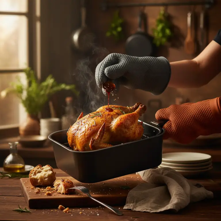 Ilustração editorial: 5 Best Air Fryer Oven Mitts for 500°F Safety