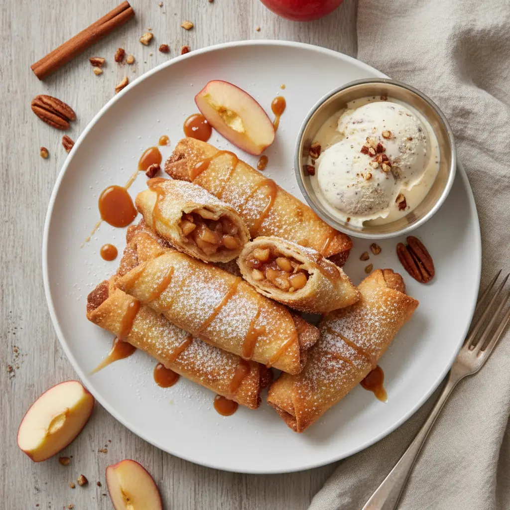 Air Fryer Apple Dessert: 12-Minute Crispy Egg Rolls — result