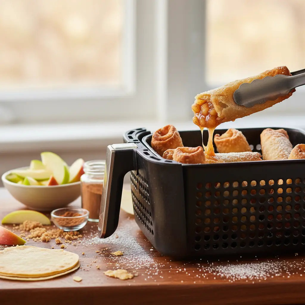 Air Fryer Apple Dessert: 12-Minute Crispy Egg Rolls — detail