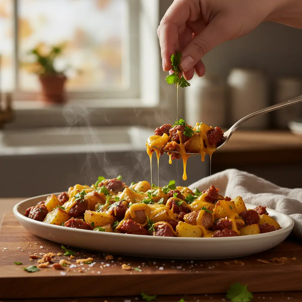 Air Fryer Breakfast Hash: 12-Minute Chorizo and Potato Fix — detail