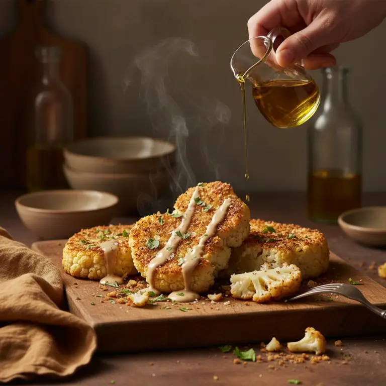Ilustração editorial: Air Fryer Cauliflower Steaks: 12-Minute Crispy Low-Carb Recipe