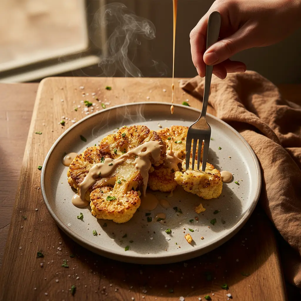 Air Fryer Cauliflower Steaks: 12-Minute Crispy Low-Carb Recipe — result