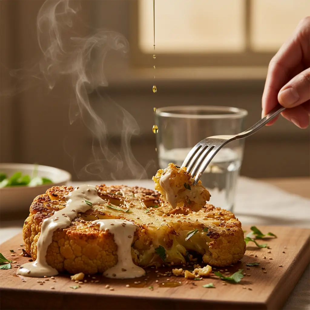 Air Fryer Cauliflower Steaks: 12-Minute Crispy Low-Carb Recipe — detail