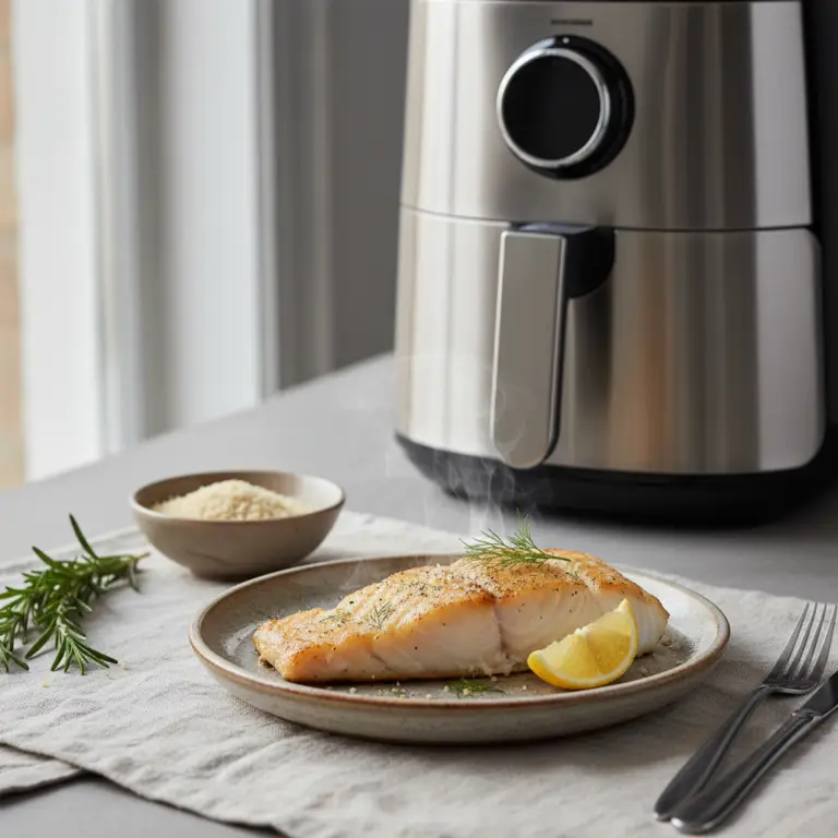 Ilustração editorial: Air Fryer Cod: 12-Minute Perfect Low-Carb Dinner