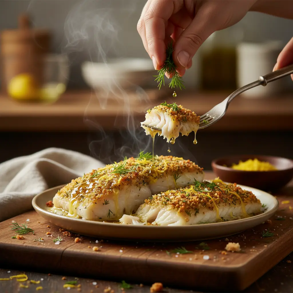 Air Fryer Cod Fillets: 12-Minute Lemon Dill Crust Recipe — detail