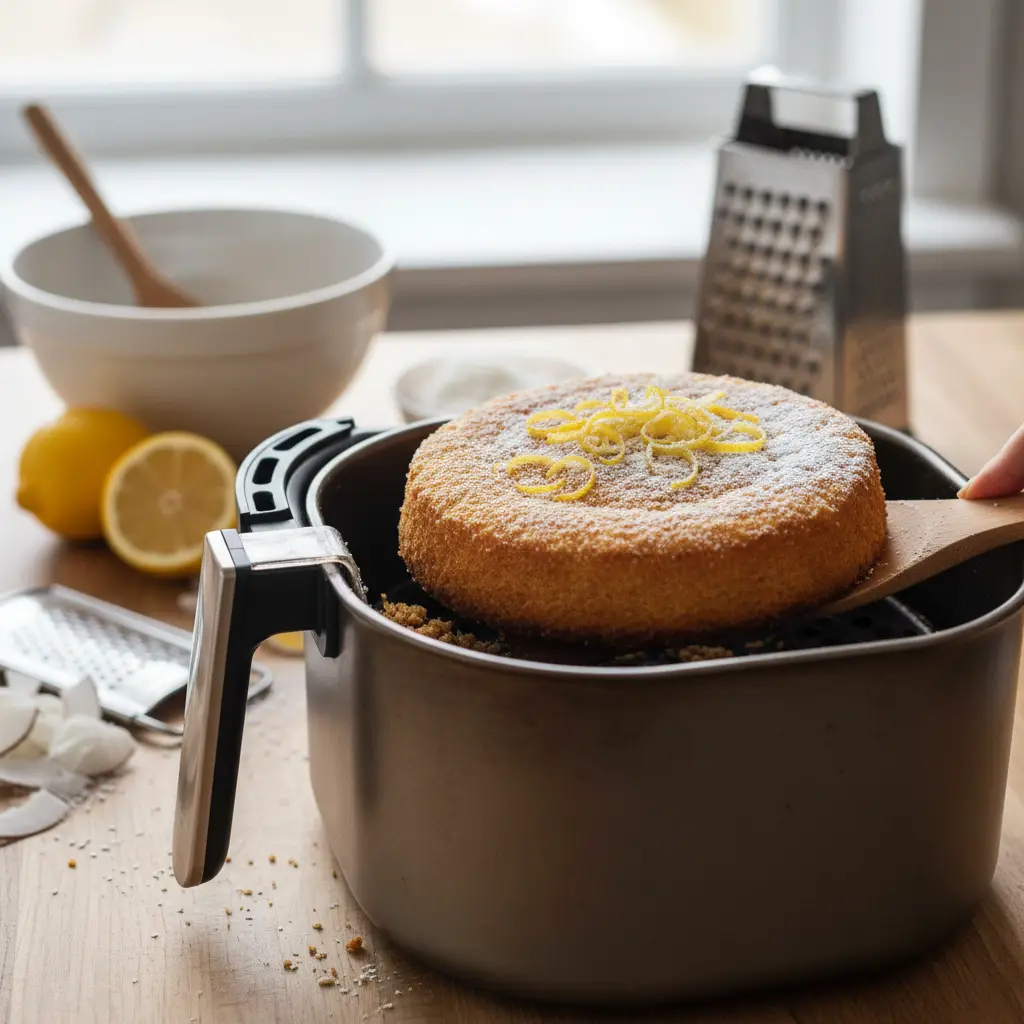 Air Fryer Keto Cake: 1 Perfectly Moist Lemon Recipe — detail