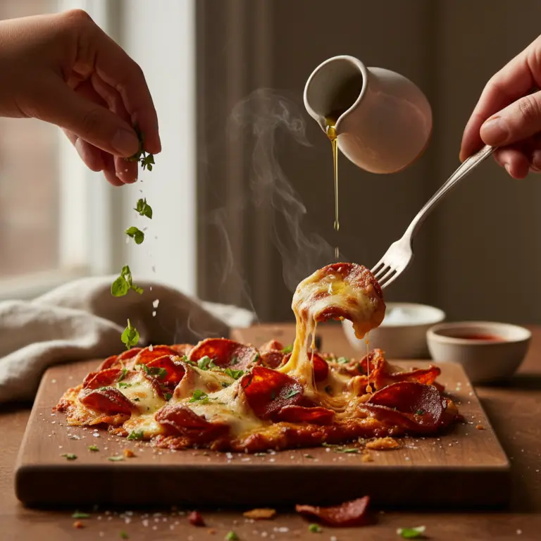 Ilustração editorial: Air Fryer Keto Snacks: 3-Step Crispy Pepperoni Chips