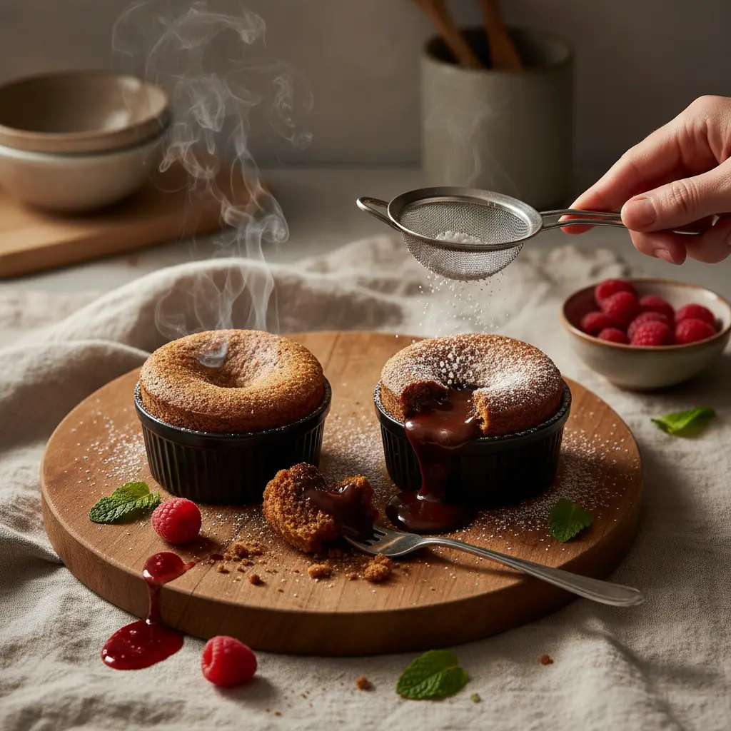 Air Fryer Lava Cake: 12-Minute Low-Carb Indulgence for Two — result