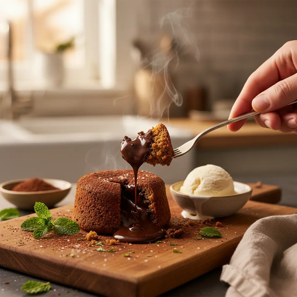 Air Fryer Lava Cake: 12-Minute Low-Carb Indulgence for Two — detail
