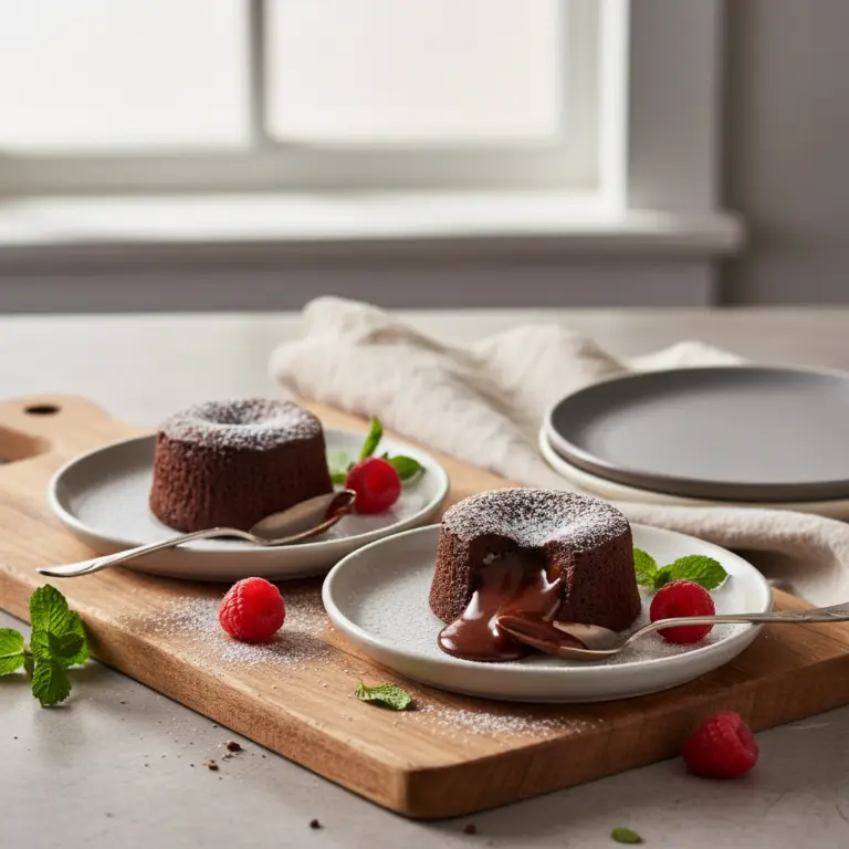 Ilustração editorial: Air Fryer Lava Cake: Perfect Molten Centers in 12 Minutes
