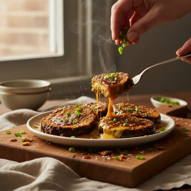 Ilustração editorial: Air Fryer Miso Eggplant: 12-Minute Low-Carb Perfection