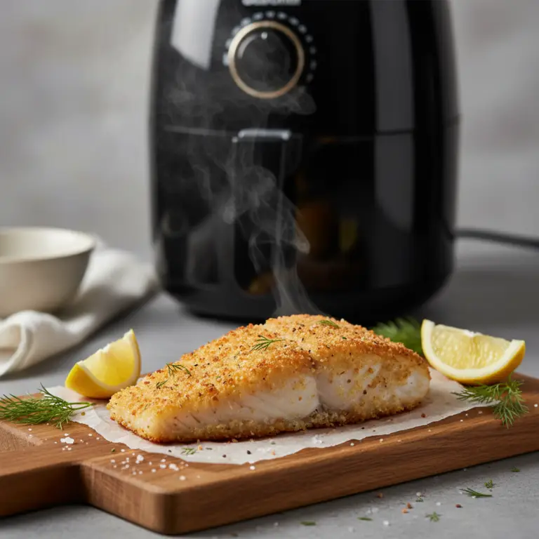 Ilustração editorial: Air Fryer Panko Cod: Get Restaurant-Crisp Fish in 12 Minutes