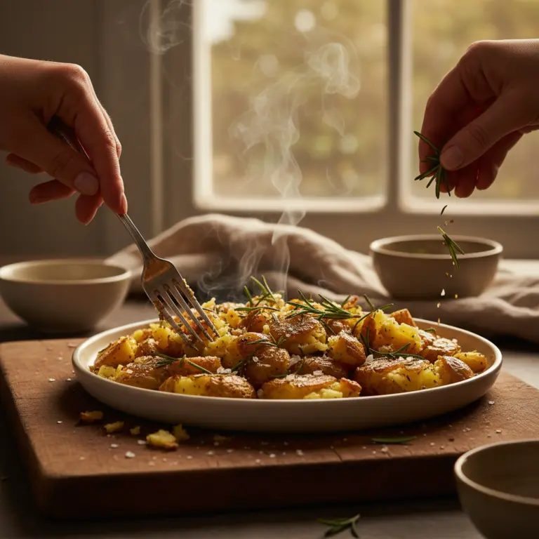 Ilustração editorial: Air Fryer Smashed Potatoes: 5 Steps to Crispy Perfection