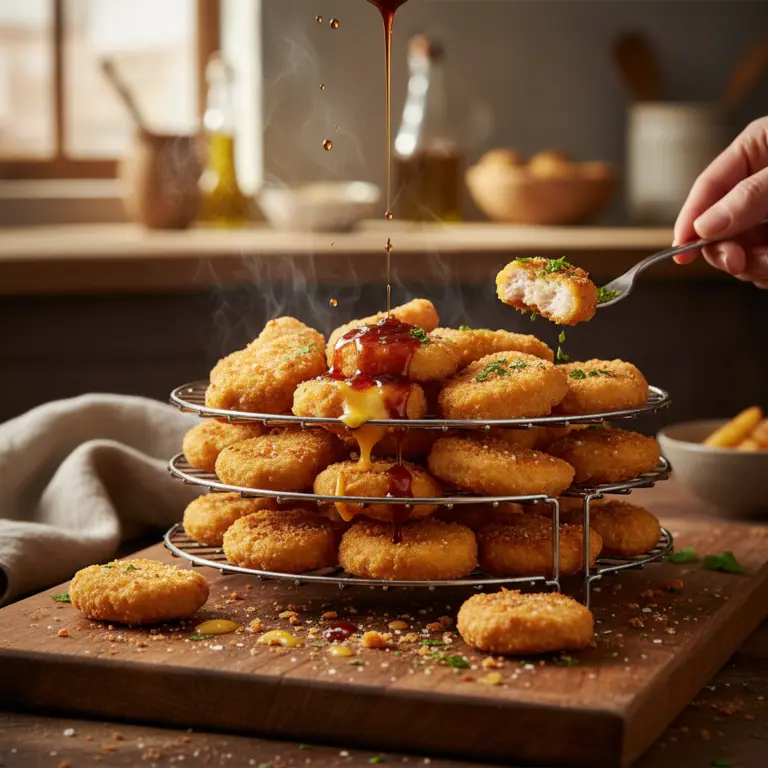 Ilustração editorial: Best Air Fryer Rack for Frozen Nuggets: 40% Better Crisp