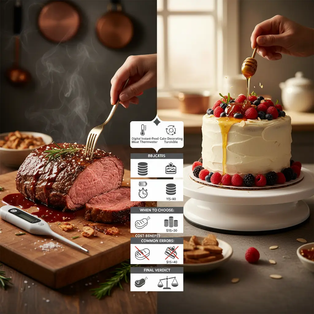 Digital Instant-Read Meat Thermometer vs Cake Decorating Turntable: 2 Essential Tools — result