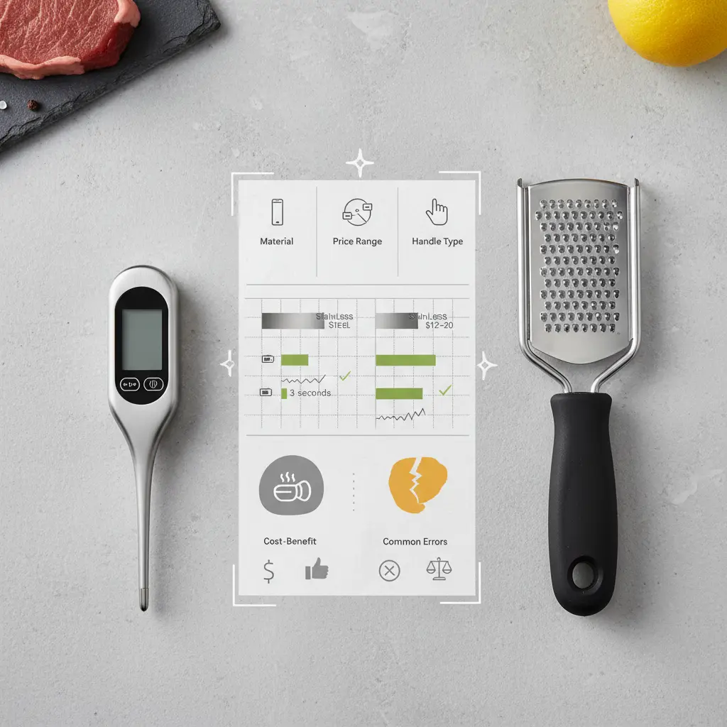 Digital Instant-Read Meat Thermometer vs Microplane Zester Grater — result