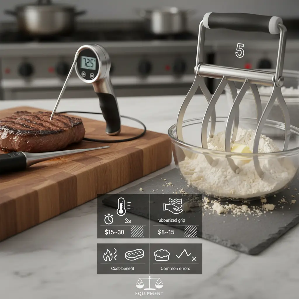 Digital Instant-Read Meat Thermometer vs Pastry Blender: 2 Kitchen Must-Haves — detail