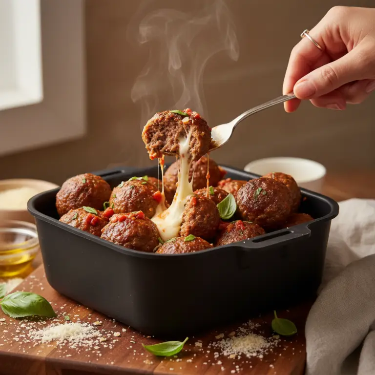 Use a Silicone Basket for Air Fryer Meatballs in 12 Minutes