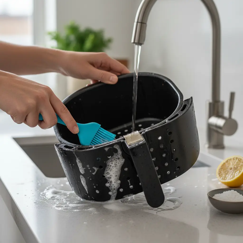 How to Clean Air Fryer Basket Without Ruining the Coating — detail
