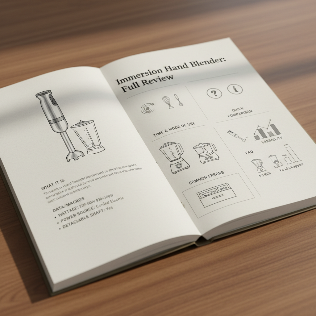 Ilustração editorial: Immersion Hand Blender: 5 Reasons to Upgrade Your Kitchen