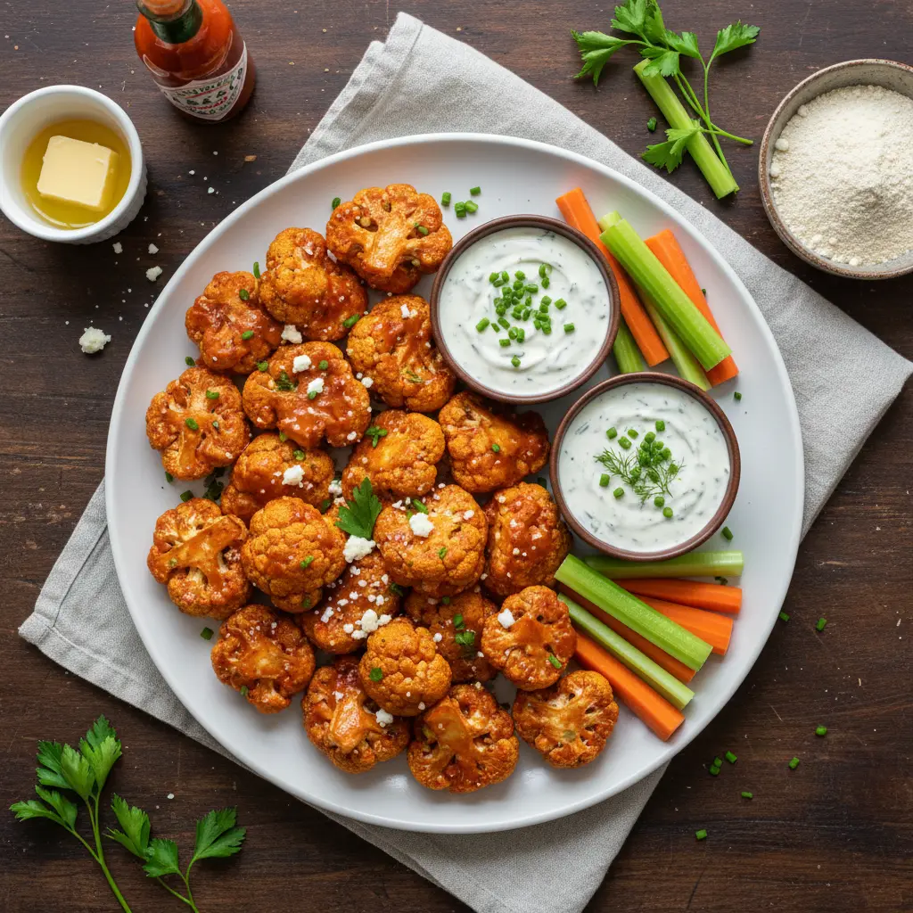 Keto Air Fryer Cauliflower: 12-Minute Buffalo Bites — result