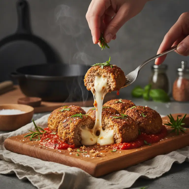 Ilustração editorial: Keto Air Fryer Meatballs: 12-Minute Stuffed Perfection