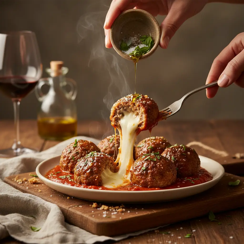 Keto Air Fryer Meatballs: 12-Minute Stuffed Perfection — detail